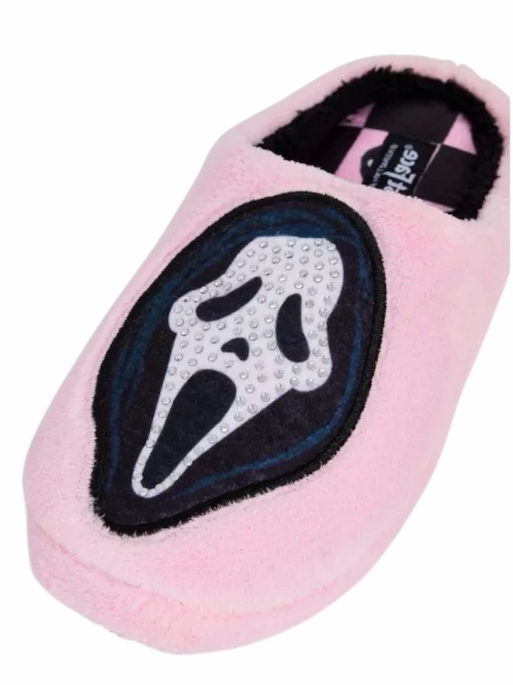 Rhinestone Ghost Face Slippers